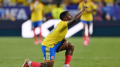 John Arias fires Colombia into FIFA World Cup Round Of 16 with 1-0 win over Ghana Jhon Arias in this frame. (Getty)
