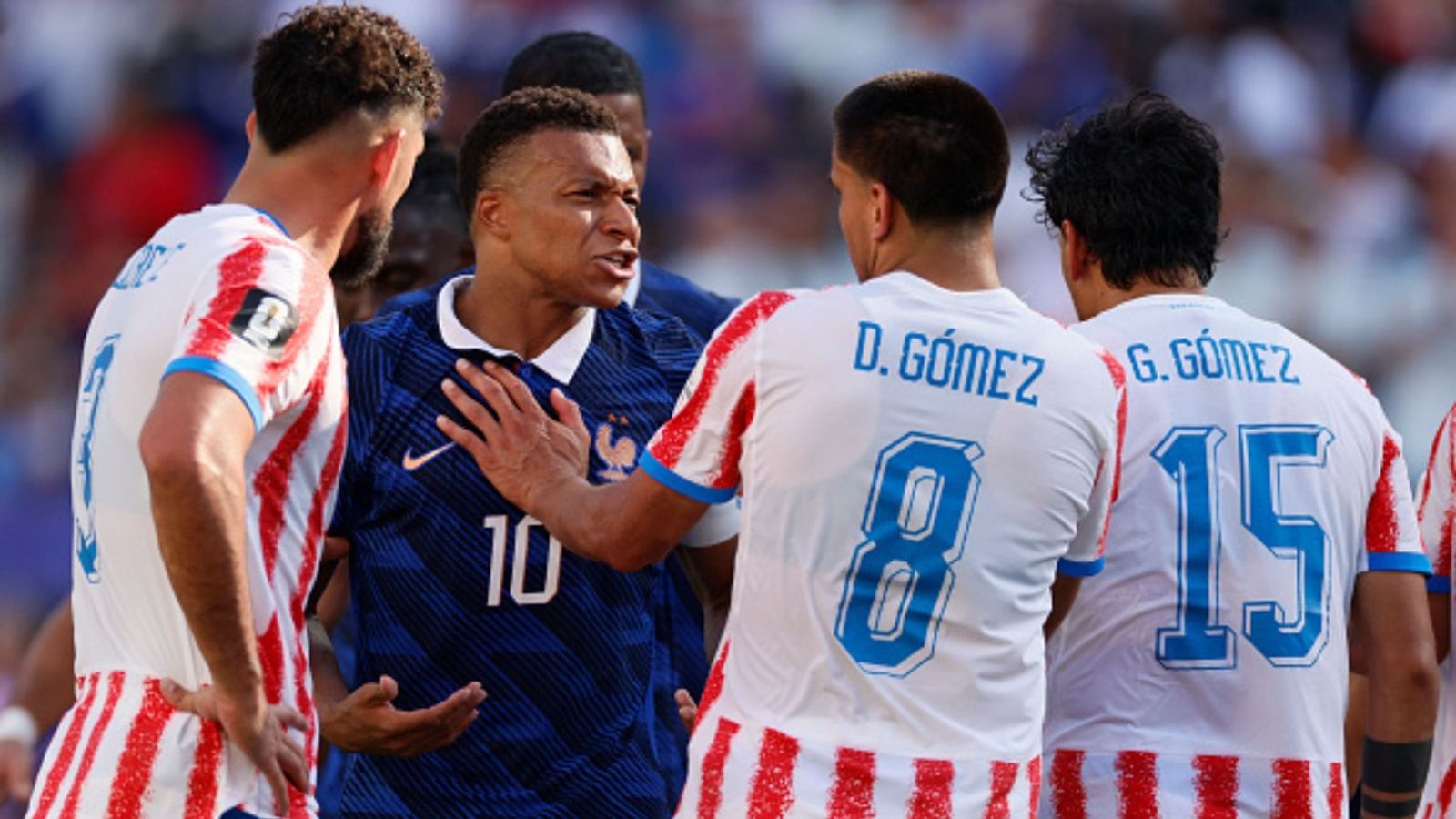 Paraguay vs France World Cup match became a battle against Heat in Philadelphia France vs Paraguay in the frame (Image via Getty)