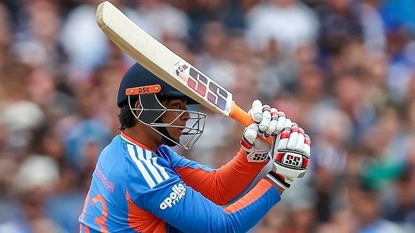 India's batting prodigy Vaibhav Sooryavanshi in this frame. (Getty)