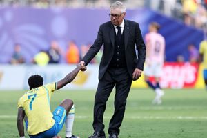 Why didn't Vinicius Jr take penalty? Carlo Ancelotti defends Brazil's decision after Guimaraes miss causing shock exit SportsTak