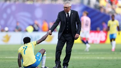 Why didn't Vinicius Jr take penalty? Carlo Ancelotti defends Brazil's decision after Guimaraes miss causing shock exit Ancelotti defends Brazil's decision after Guimaraes miss causing shock exit
