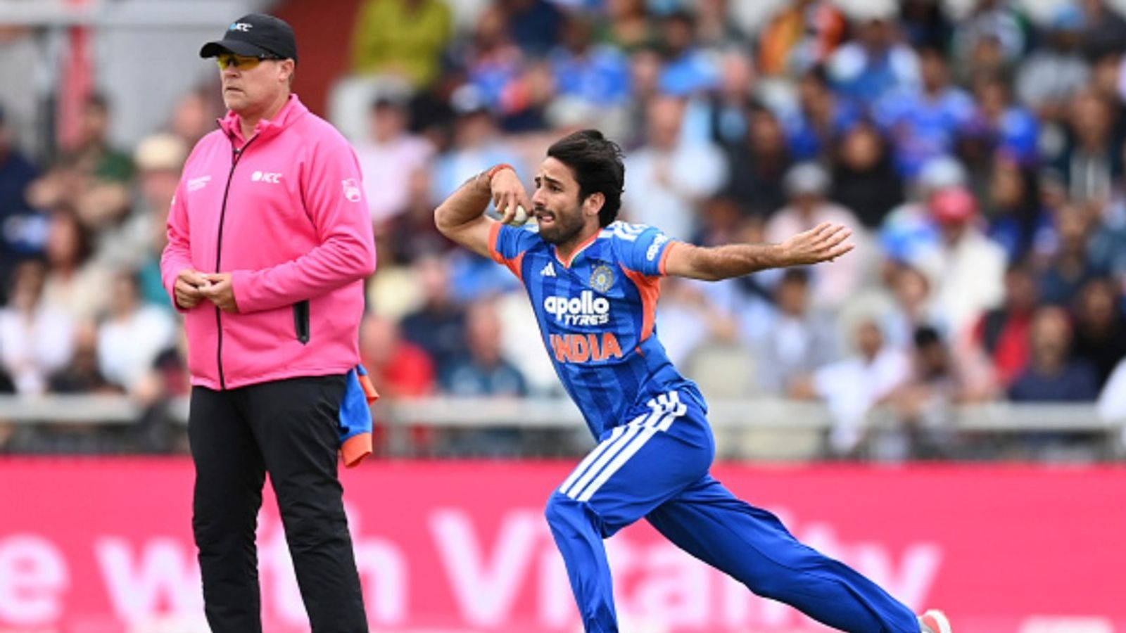 Ex-IND leggie blasts spin-bowling coach for Bishnoi's no-balls, intends to work with BCCI Ravi Bishnoi of India bowls during the 2nd T20I of the series against England at Emirates Old Trafford on July 04, 2026 in Manchester, England.