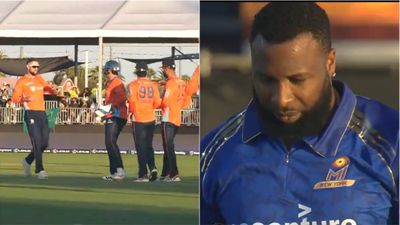 Benched by CSK for 11 games, AUS star takes 4/17 to bowl out MI for 104, Unicorns go on top of table Matt Short, Kieron Pollard