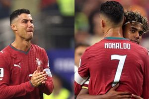 Watch: Lamine Yamal hugs Cristiano Ronaldo in a heartwarming moment after Portugal's World Cup exit SportsTak