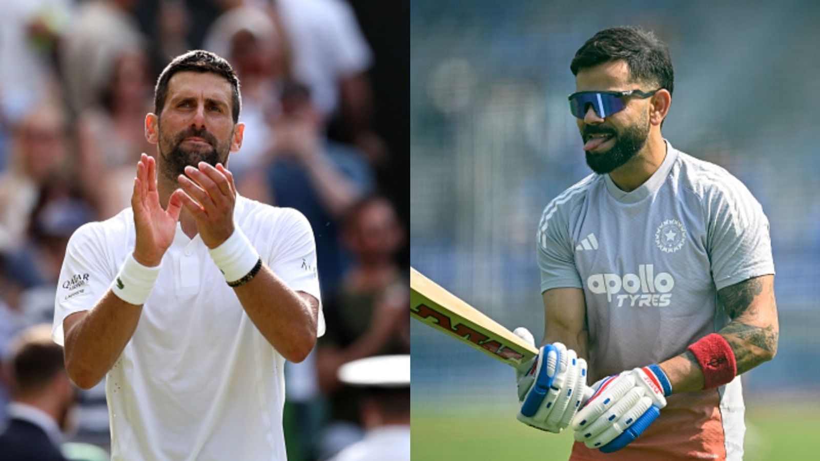 'I would love for him to be my host': Novak Djokovic eyes tennis-cricket crossover with Virat Kohli Novak Djokovic,Virat Kohli in this frame. (Getty)