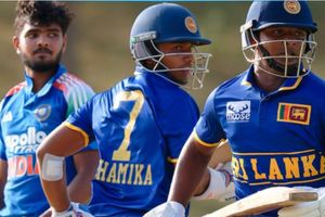 Sri Lanka U-19 team ekes out thrilling 1-wicket win over India U-19 in decider to seal Youth ODI series 2-1 SportsTak