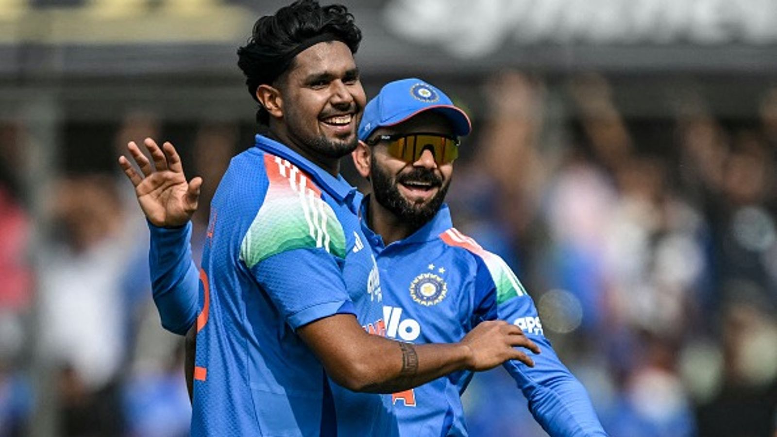 Big News: India star ruled out of three-match ODI series against England due to injury India's Harshit Rana and Virat Kohli in this frame. (Getty)