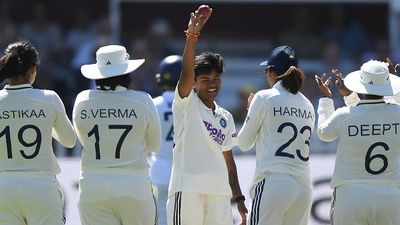 Kranti Gaud rocks England with historic fifer in one-off Test, becomes first Indian to bag this mighty feat India's Kranti Gaud (C) celebrates with her teammates in this frame. (Getty)