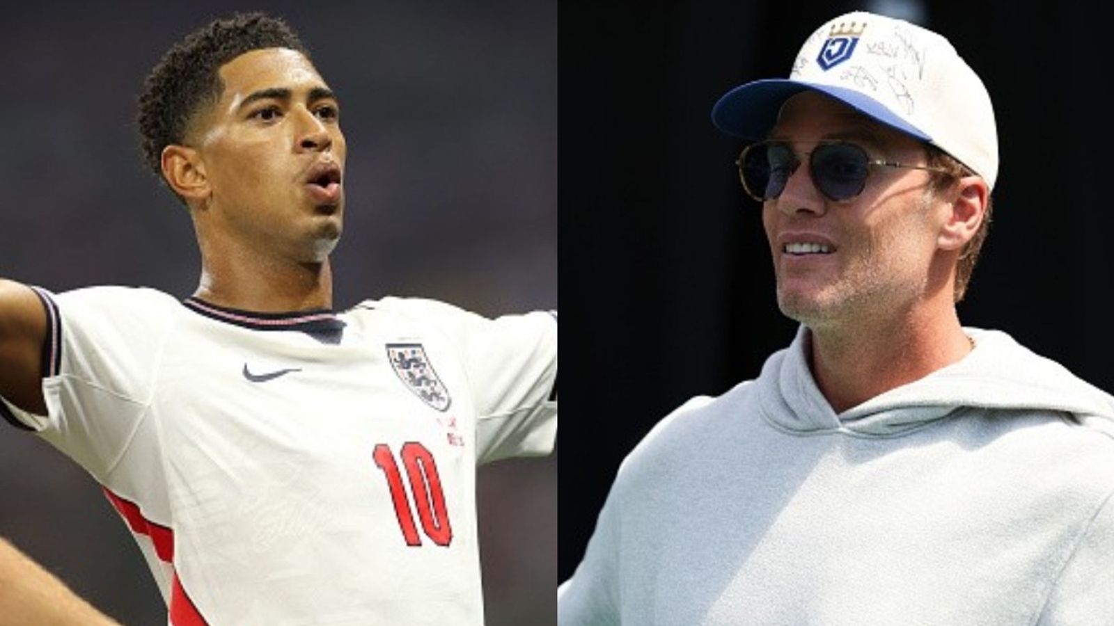 NFL legend Tom Brady sends playful Beatles-inspired shoutout to England's Jude Bellingham for his World Cup masterclass vs Norway Jude Bellingham, Tom Brady in the frame (Images via Getty)