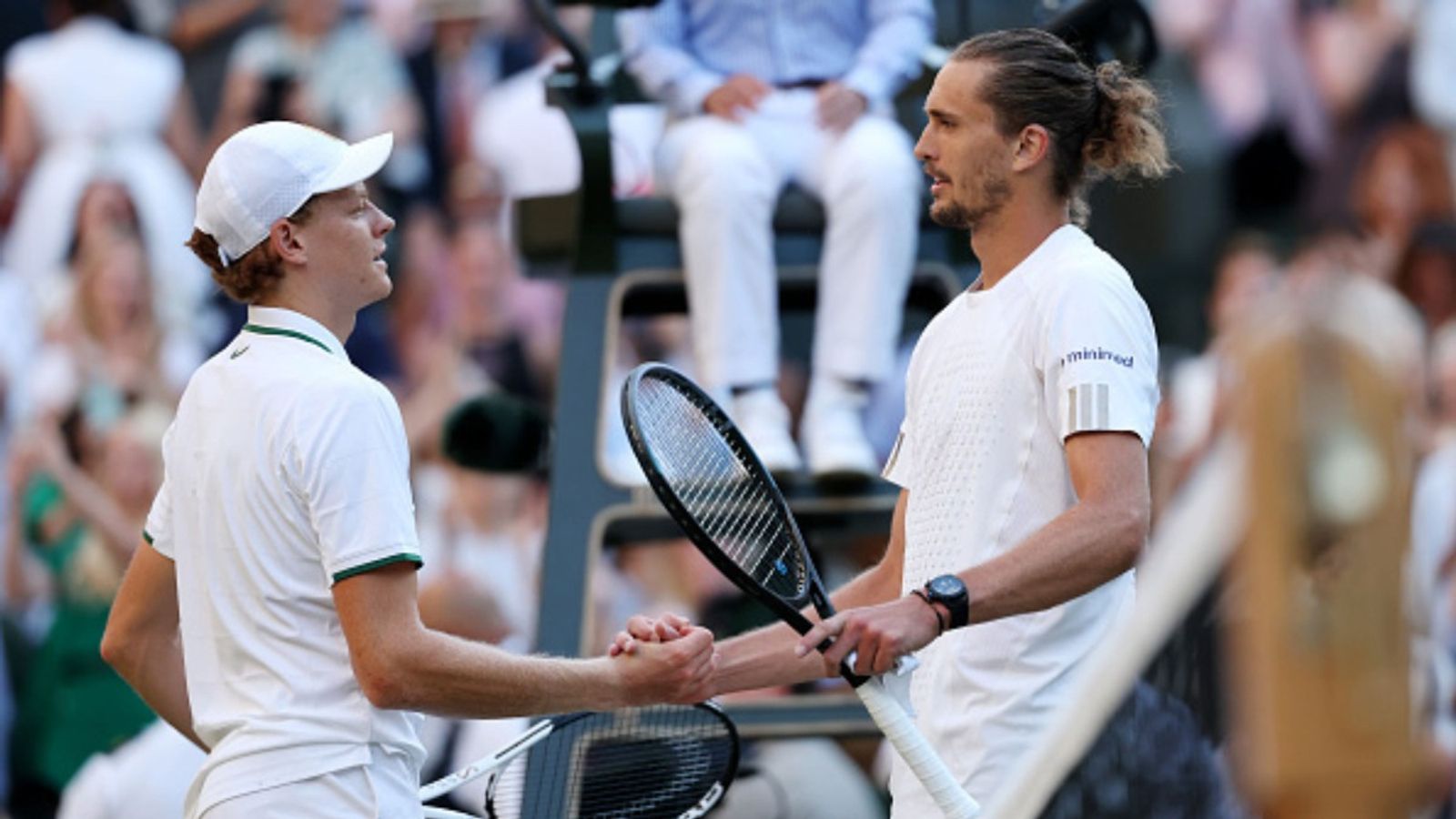 Watch: Sinner shows sportsmanship after Zverev slips during Wimbledon 2026 final Jannik Sinner, Alexander Zverev in the frame (Image via Getty)