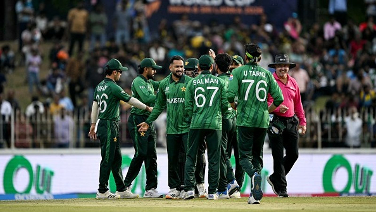 Pakistan's star player admits to doping, faces ICC sanction, records for entire T20 World Cup 2026 removed Pakistan's Mohammad Nawaz (3L) celebrates with teammates after taking the wicket of Namibia's Louren Steenkamp during the 2026 ICC Men's T20 World Cup group stage match at the Sinhalese Sports Club (SSC) Ground in Colombo on February 18, 2026.