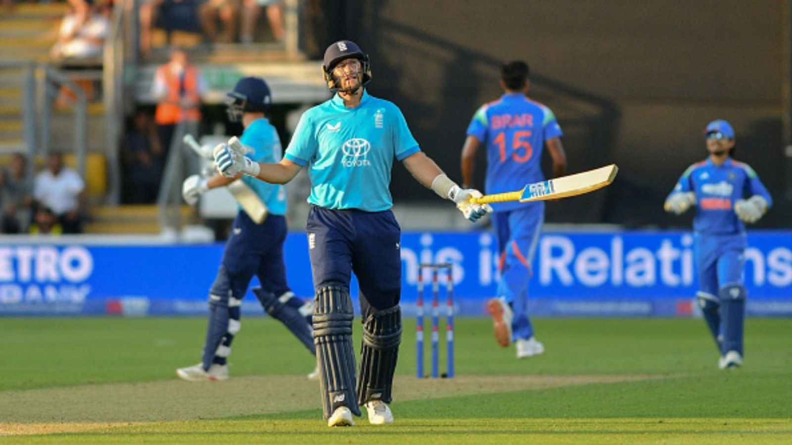 ‘Smack it as far as you can mate’: Joe Root reveals what he told Gus Atkinson before being stranded on 99 Joe Root of England bats during the second ODI of the series against India at Sophia Gardens in Cardiff, Wales, United Kingdom, on July 16, 2026.