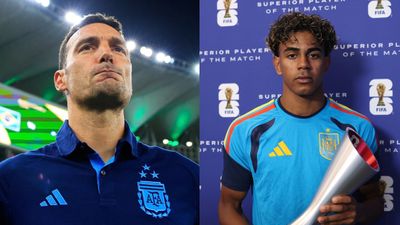 'He's very...': Lionel Scaloni reveals Argentina's plan to stop Lamine Yamal ahead of FIFA World Cup 2026 final Lionel Scaloni and Lamine Yamal in this frame. (X)