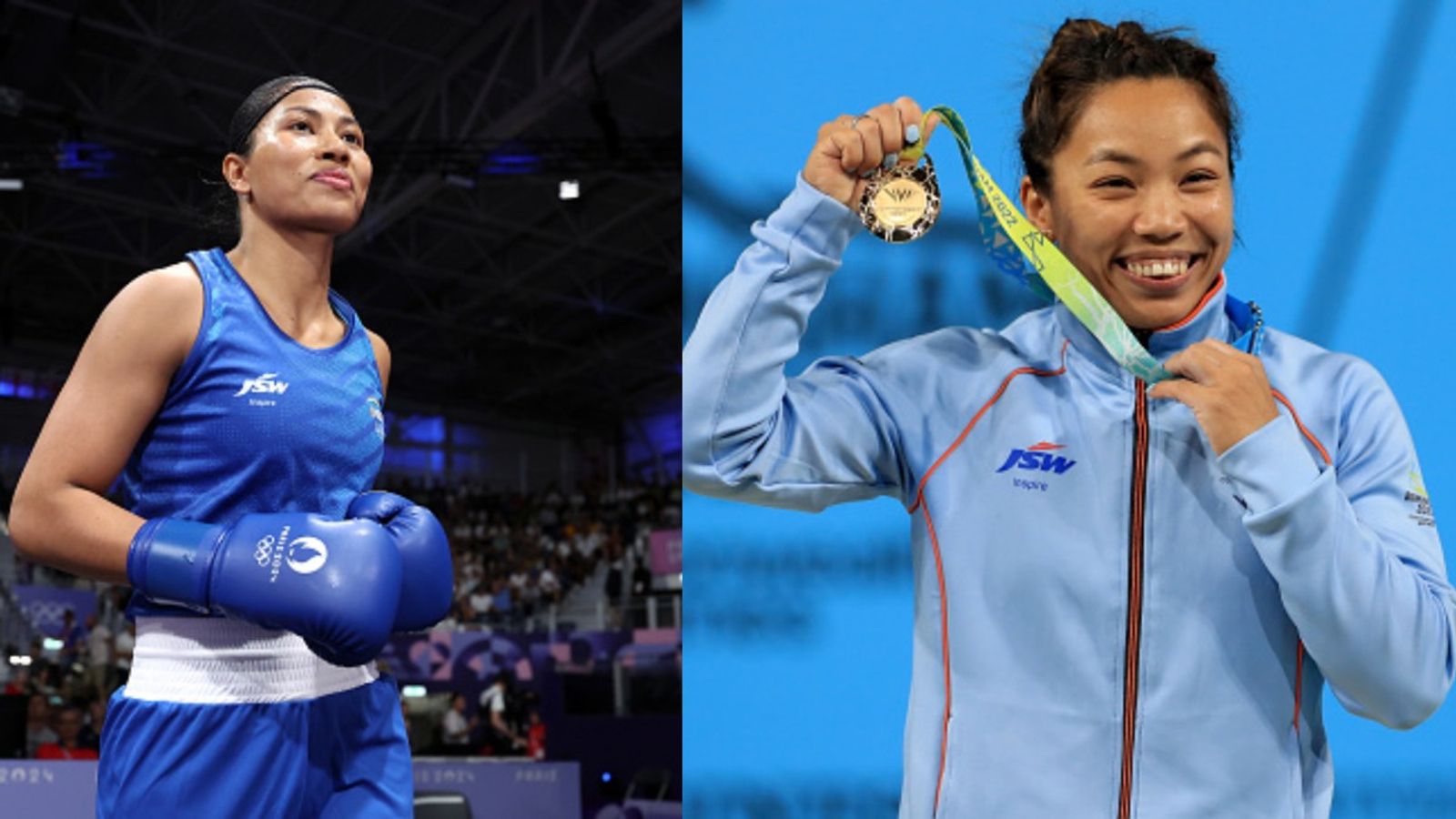 Mirabai Chanu, Lovlina Borgohain named India's flag and baton bearers for CWG 2026 opening ceremony India's ace boxer Lovlina Borgohain (L) and star weightlifter Mirabai Chanu in frame. (Getty)