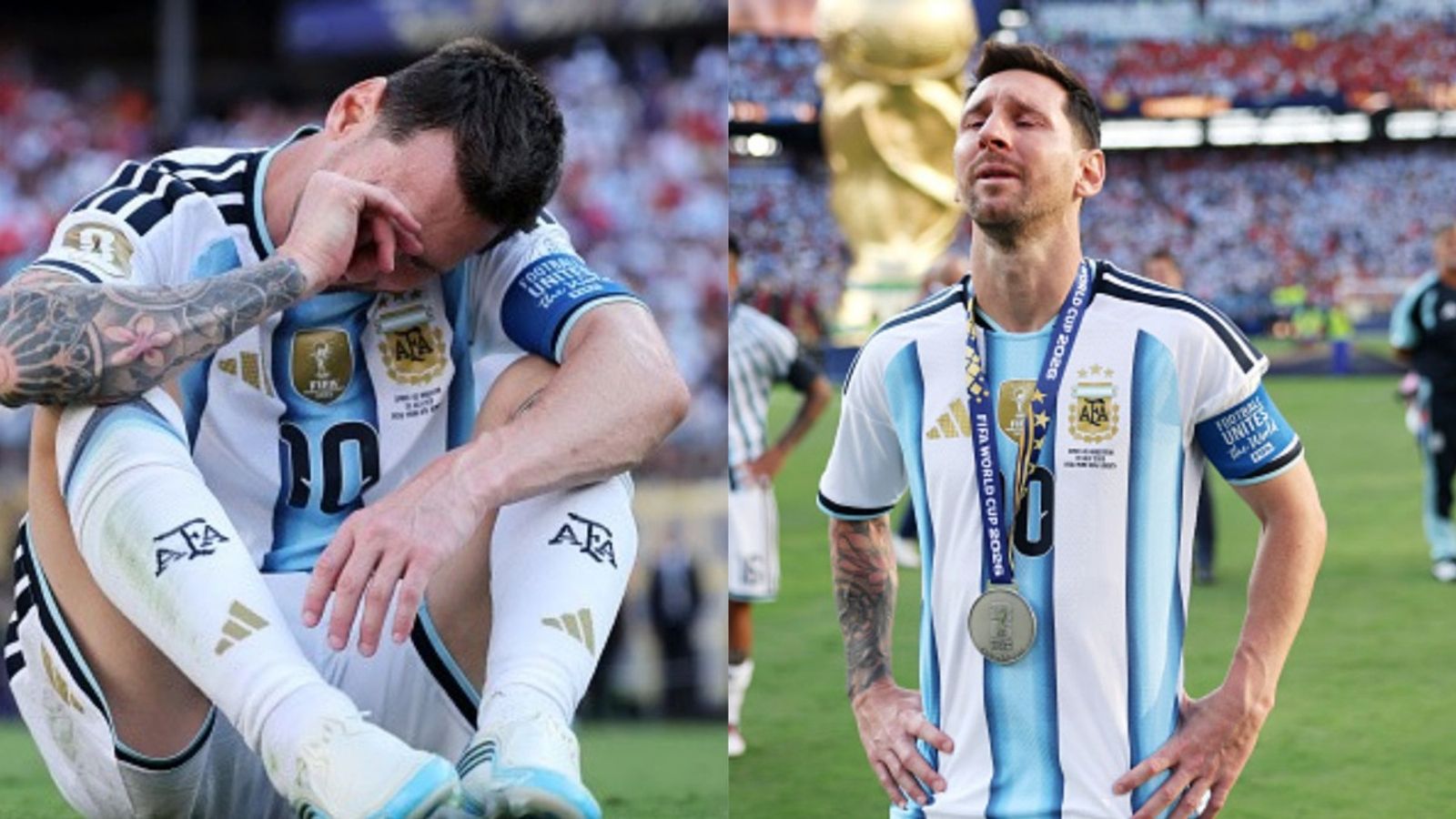 Watch: Messi in tears as Argentina falls to Spain in 2026 World Cup final Lionel Messi in the frame (Images via Getty)