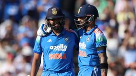 Rohit Sharma and Virat Kohli in this frame. (Getty) Rohit Sharma and Virat Kohli in this frame. (Getty)