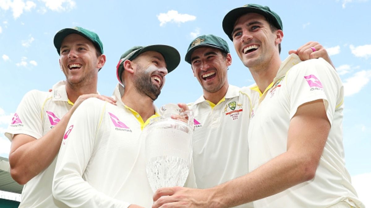 Nathan Lyon, Mitchell Starc, Pat Cummins and Josh Hazlewood Nathan Lyon, Mitchell Starc, Pat Cummins and Josh Hazlewood