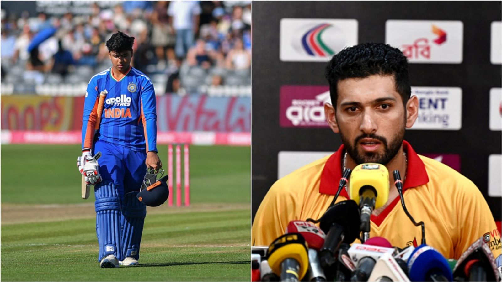 'Criticising him after just 2 or 3 matches...': Zimbabwe captain Raza jumps in Sooryavanshi's defense ahead of T20I series opener India opener Vaibhav Sooryavanshi dejected after losing his wicket against England; Zimbabwe T20I captain Sikandar Raza at a press conference.