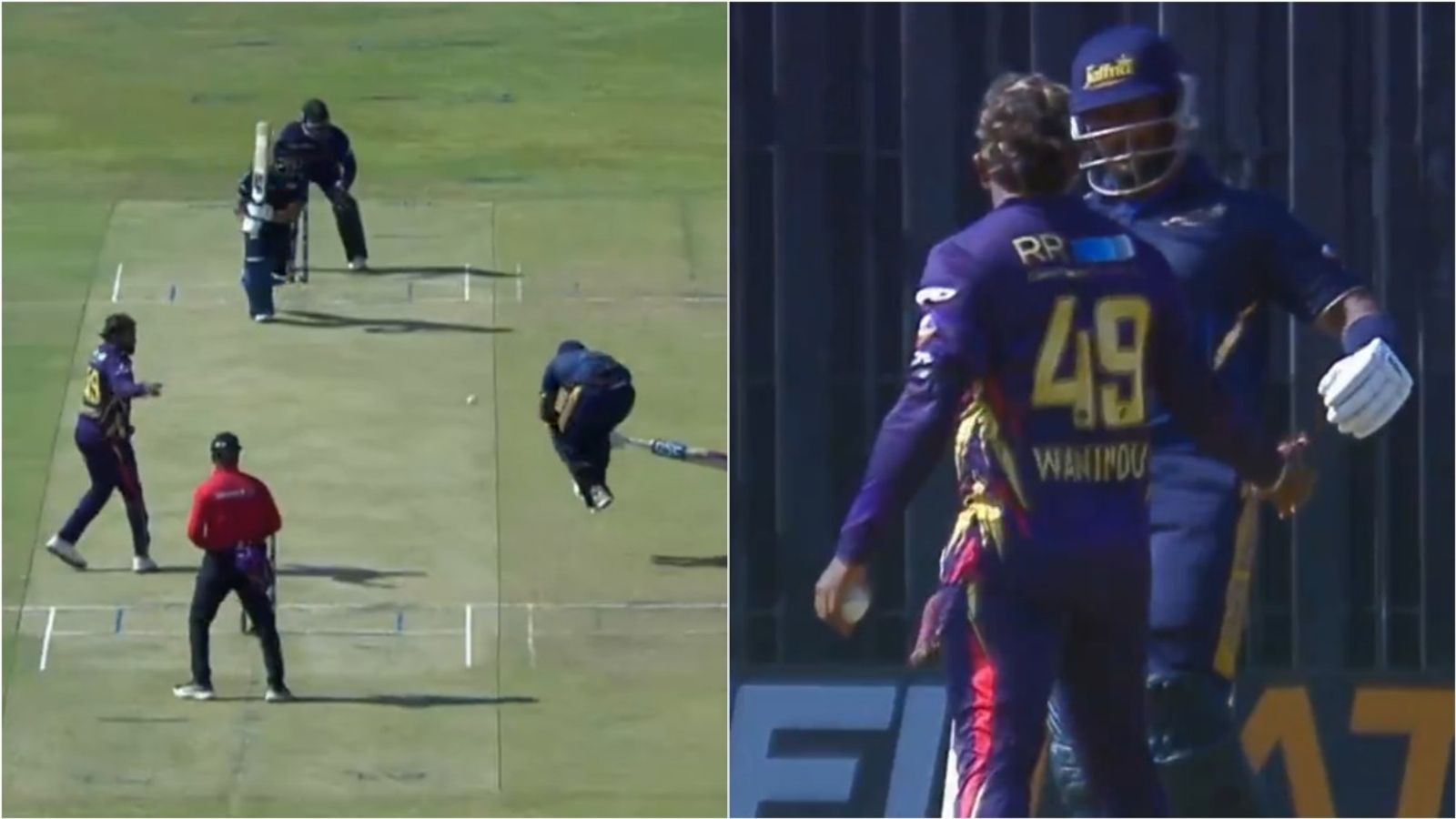 Hasaranga runs out batter who got hit on stomach, then forfeits appeal to show sportsmanship; watch video Avishka Fernando appreciates Wanindu Hasaranga after the latter rescinds his run out appeal as the batter was hit on the stomach during LPL 2026 match between Jaffna Kings and Kandy Royals in Dambulla on July 26.