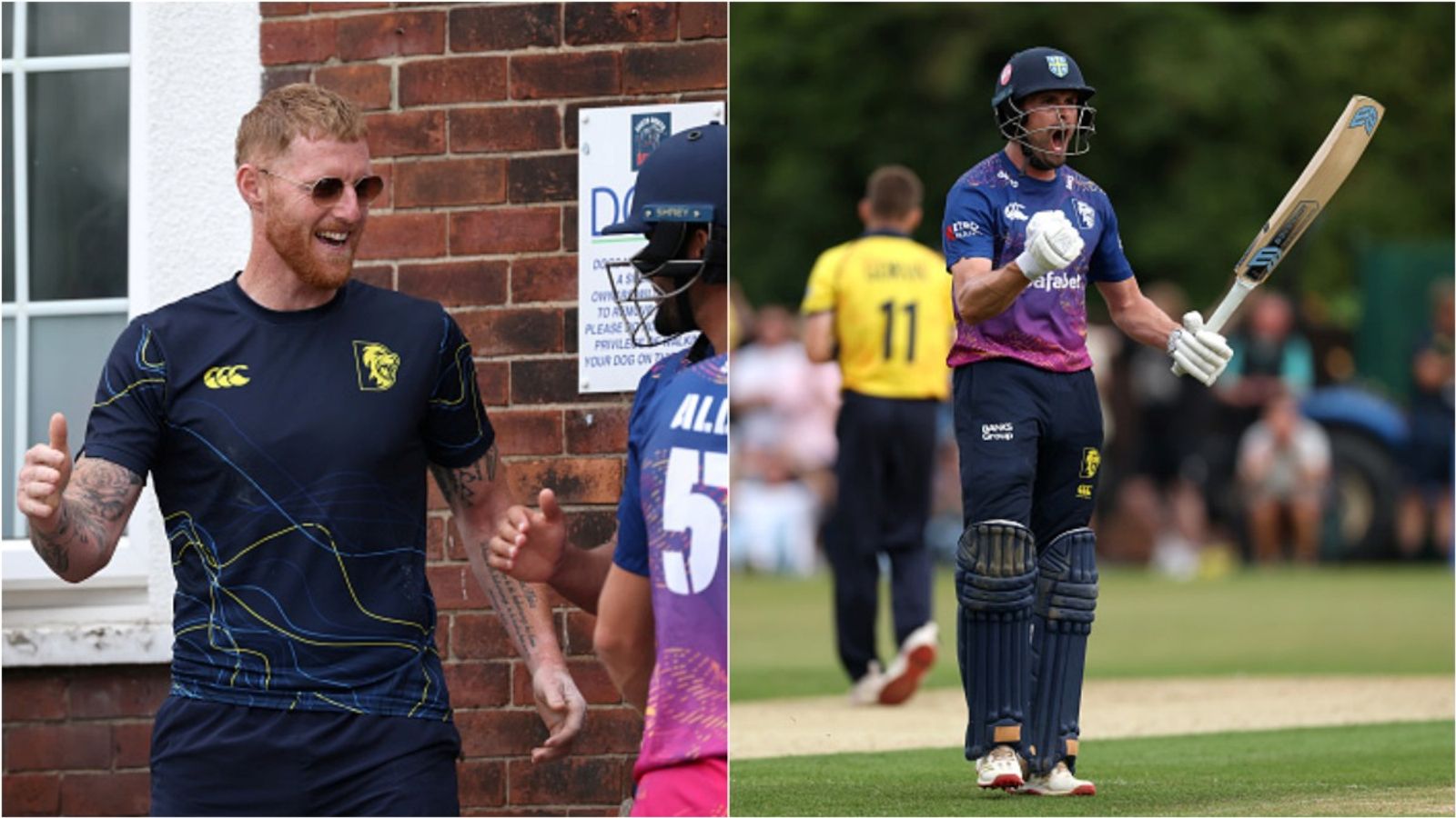Stokes bowled for golden duck but Durham recovers from 97/6 to chase down 327 as Rhodes scores unbeaten 148 Durham's Ben Stokes celebrates after Will Rhodes' unbeaten 148 helps the team chase down 327 against Glamorgan at Roseworth Terrance, Gossforth, on July 29.