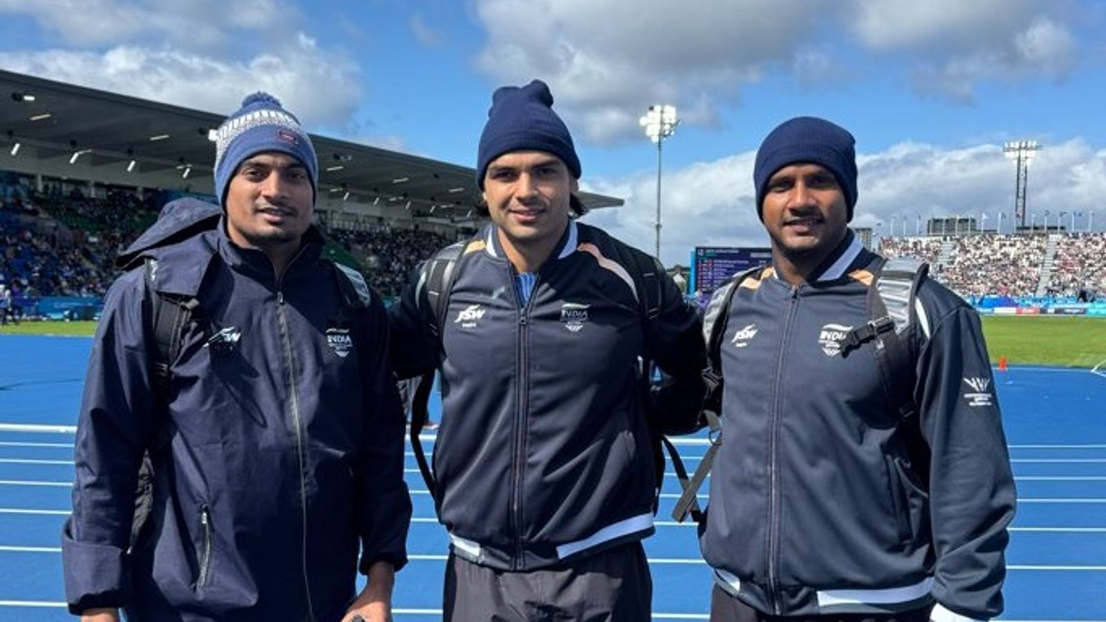 CWG 2026: Indian troika Neeraj Chopra, Rohit Yadav, Yash Vir Singh qualify for javelin finals (L-R) India's javelin thrower Rohit Yadav, Neeraj Chopra and Yash Vir Singh in frame. (X)