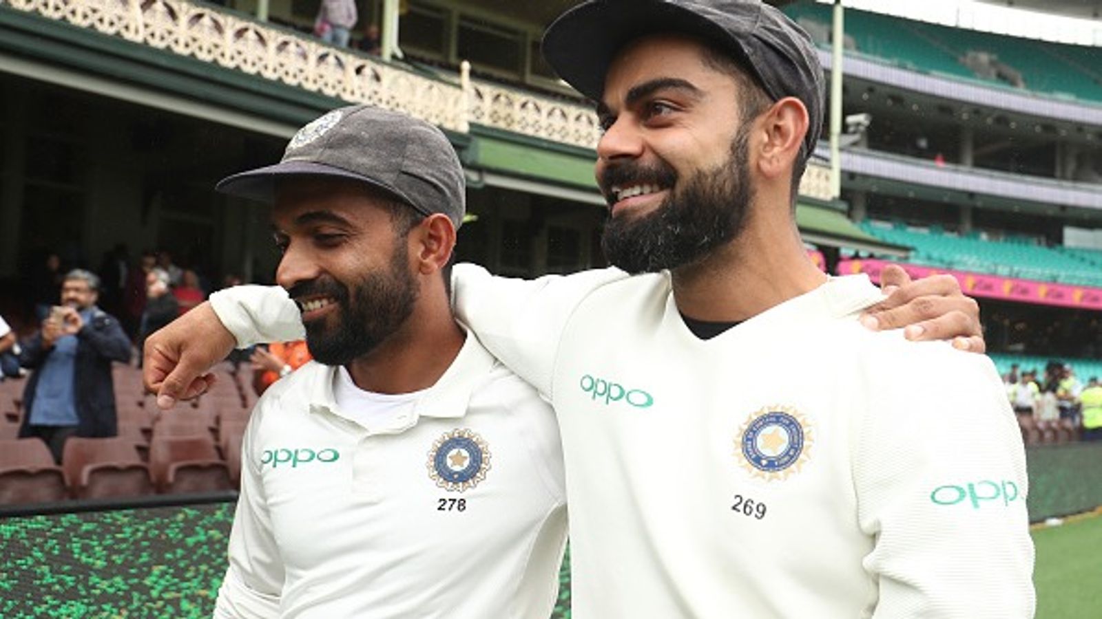 Virat Kohli comes out with heartfelt words after Ajinkya Rahane's retirement Former India captains Virat Kohli (R) and Ajinkya Rahane in frame. (Getty)