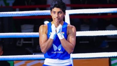 Preeti Pawar becomes 1st Indian boxer to storm into CWG 2026 final after outpunching Zambia's Catherine India's star boxer Preeti Panwar in this frame. (X)