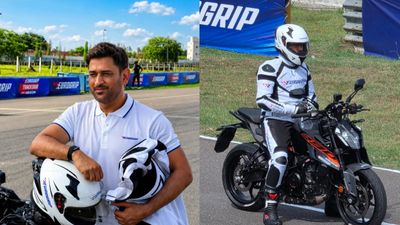 WATCH MS Dhoni enjoys high-speed superbike ride at Chennai race track MS Dhoni in this frame. (X)