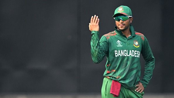Former Bangladesh captain Shakib Al Hasan in frame. (Getty)