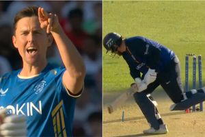 Trent Boult gives fiery send-off to ex-MI teammate Jonny Bairstow after toe-crushing yorker; watch viral video SportsTak