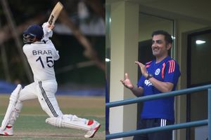 Watch: Gurnoor cracks 4 sixes in final over during IND vs SLC XI warm-up game, Gambhir’s reaction goes viral SportsTak