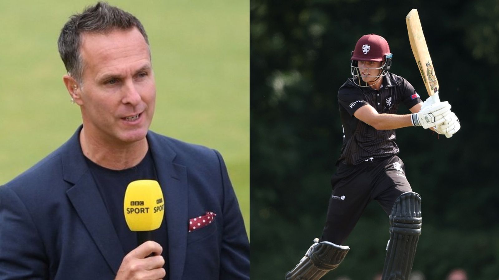 Michael Vaughan's son runs riot in One-Day cup, hits 52 and bags three wickets Michael Vaughan and Archie Vaughan in this frame. (X)