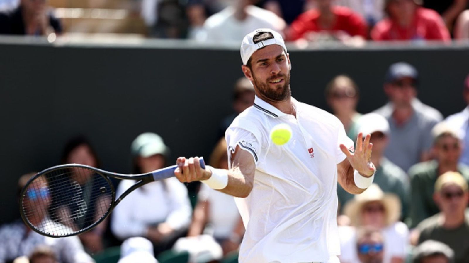 Watch: Khachanov smashes racket in frustration; nearly hits doubles partner Rublev in Montreal Karen Khachanov in the frame (Image via Getty)