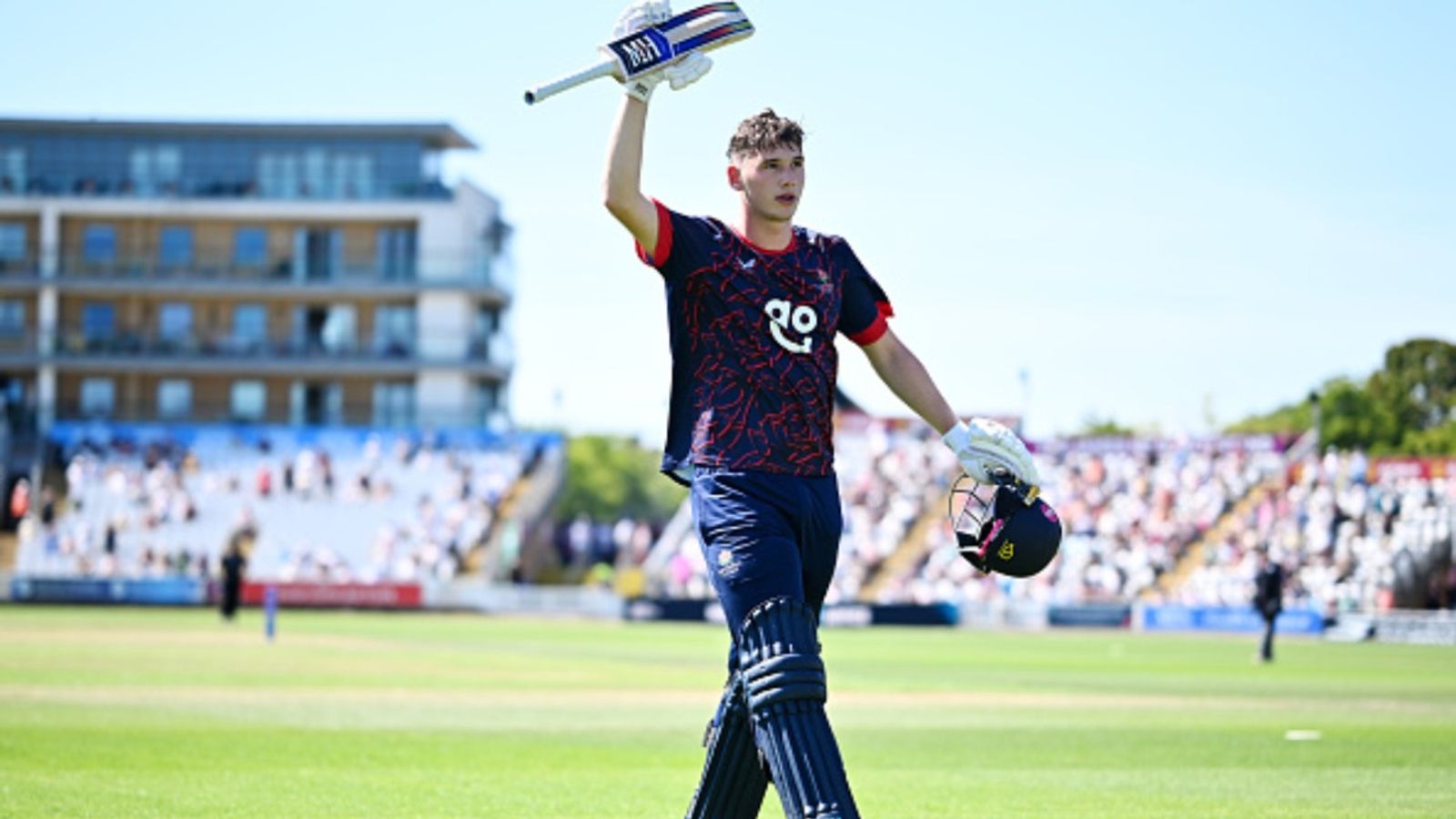 Andrew Flintoff's son Rocky smashes blistering 65-ball ton in One-Day cup Rocky Flintoff in this frame. (Getty)