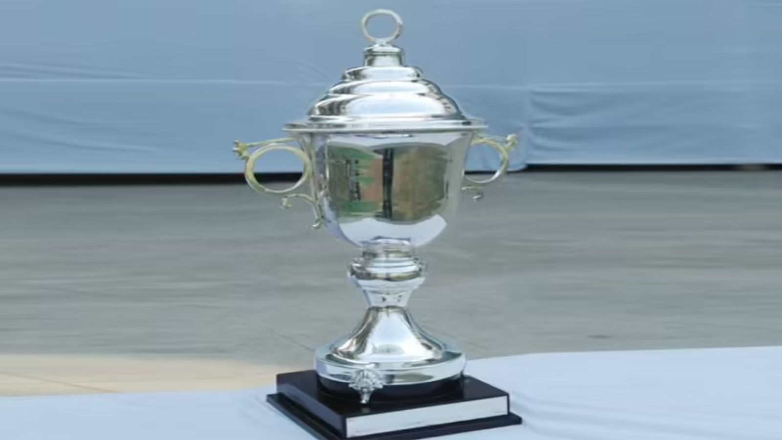 Big cricketing action returns to Jammu & Kashmir after 4 decades, set to host this star-studded match Irani Cup trophy photo in this frame. (X)