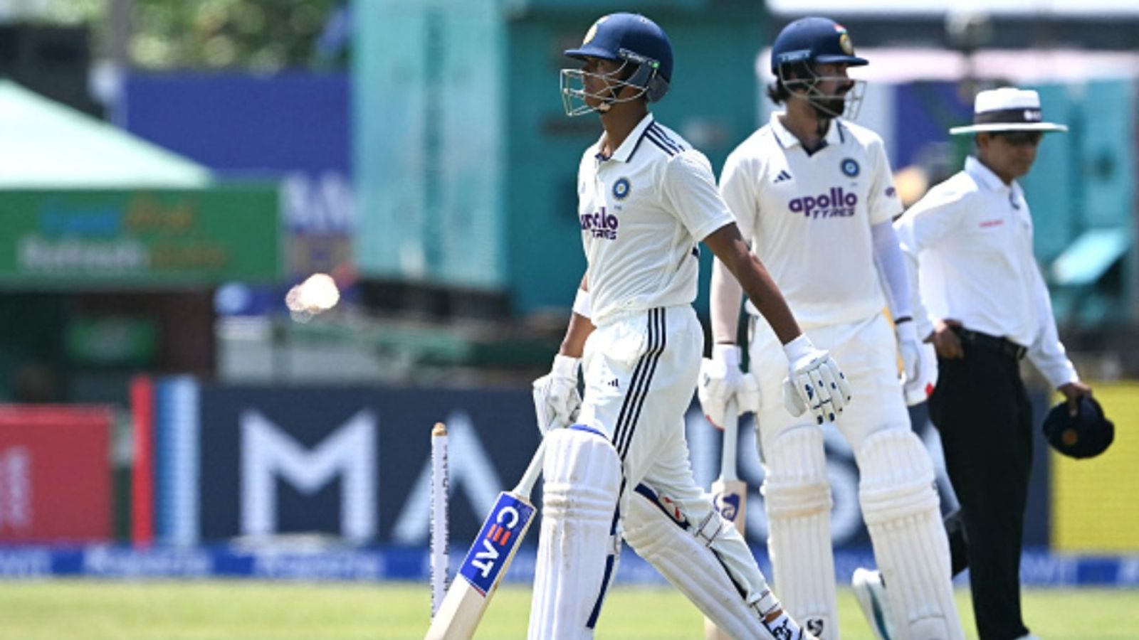 WATCH: Yashasvi Jaiswal run out in bizarre fashion after collision sparks mix-up with KL Rahul Yashasvi Jaiswal in this frame. (Getty)