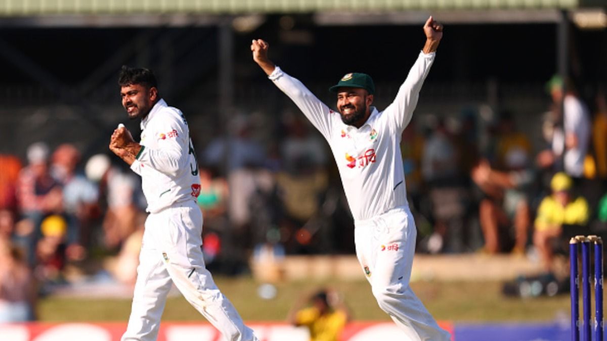 Mehidy Hasan Miraz in this frame. (Getty) Mehidy Hasan Miraz in this frame. (Getty)