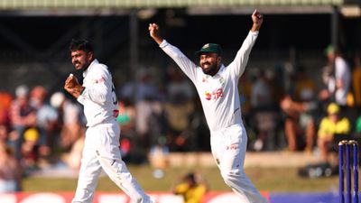 Bangladesh beat Australia on their home soil for first time, chase 57 to win 1st Test by 9 wickets Mehidy Hasan Miraz in this frame. (Getty)