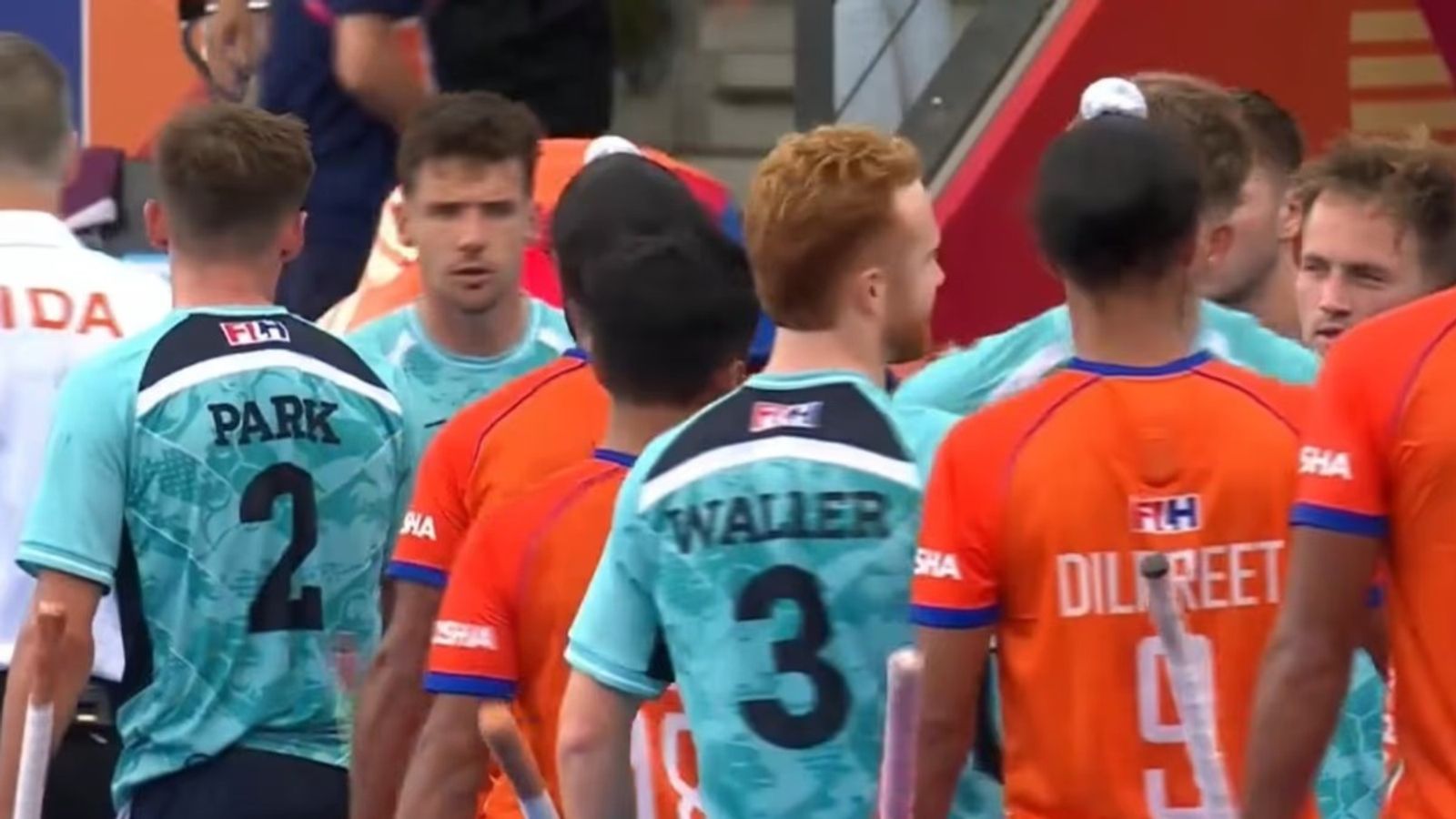 Hockey World Cup: India squander lead as England complete stunning comeback to win 3-2 England and India hockey players in this frame. (X)