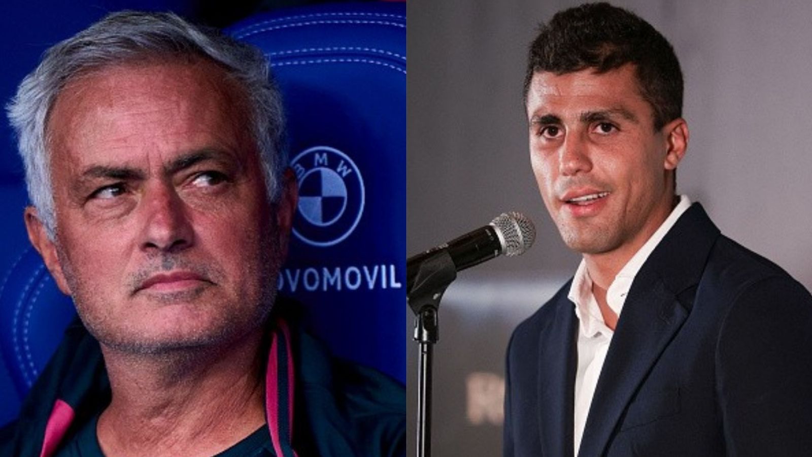 Mourinho reveals reason why Real Madrid didn't sign World Cup winner Rodri as Barcelona finalises deal Jose Mourinho, Rodri in the frame (Images via Getty)