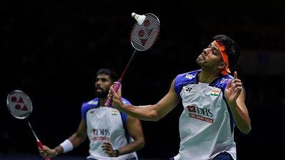Satwik-Chirag's campaign at BWF World Championships ends with painful loss to China's World no.3 India's star shuttlers Satwiksairaj Rankireddy (L) and Chirag Shetty in action in this frame. (Getty)