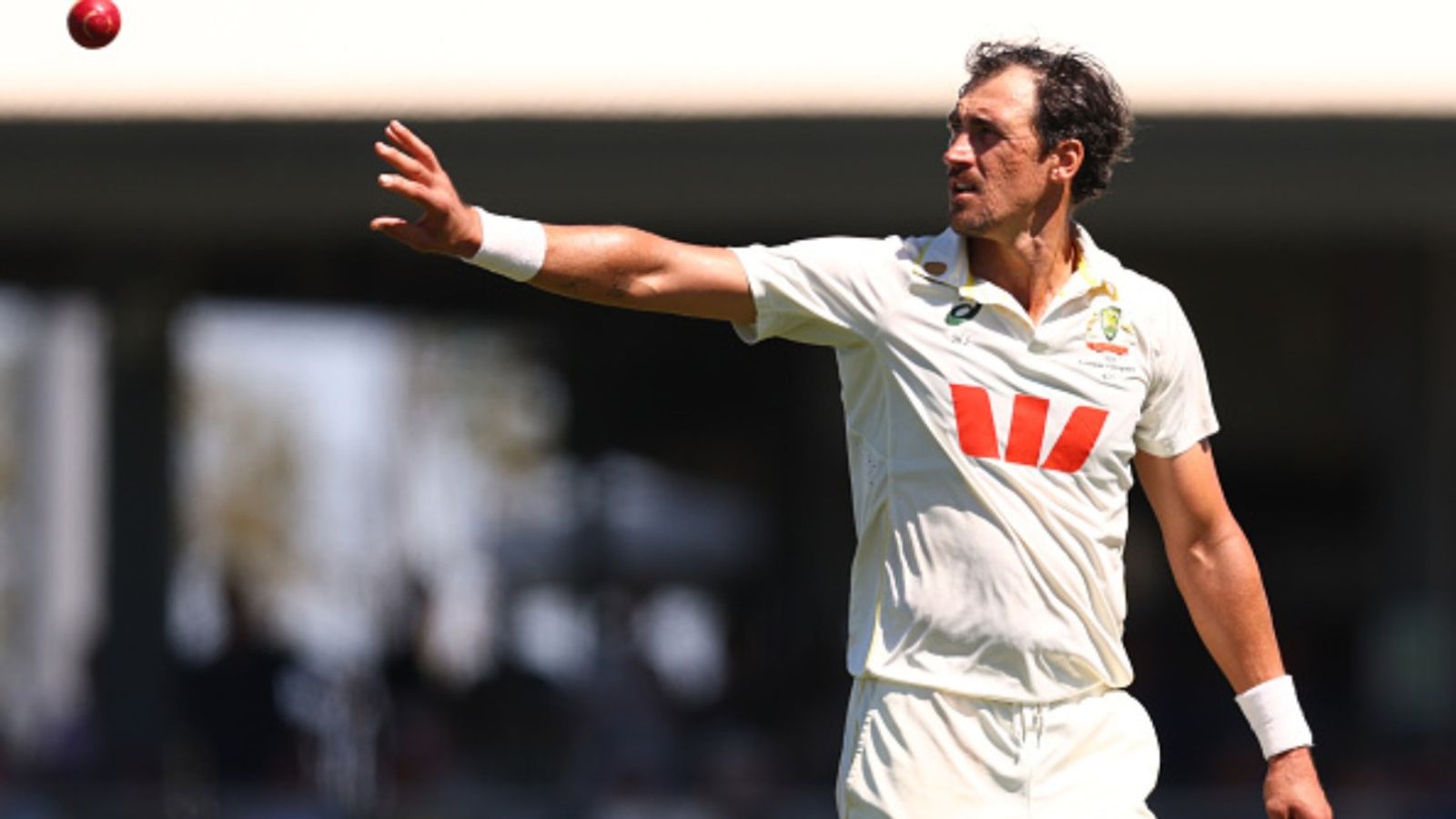 Mitchell Starc takes 5 wickets in 22 balls, overtakes Dale Steyn in historic Test feat Mitchell Starc in this frame. (Getty)