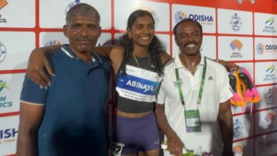 Stretchered off the track in February, Abinaya Rajarajan breaks U20 100m record by clocking 11.34 seconds Abinaya Rajarajan