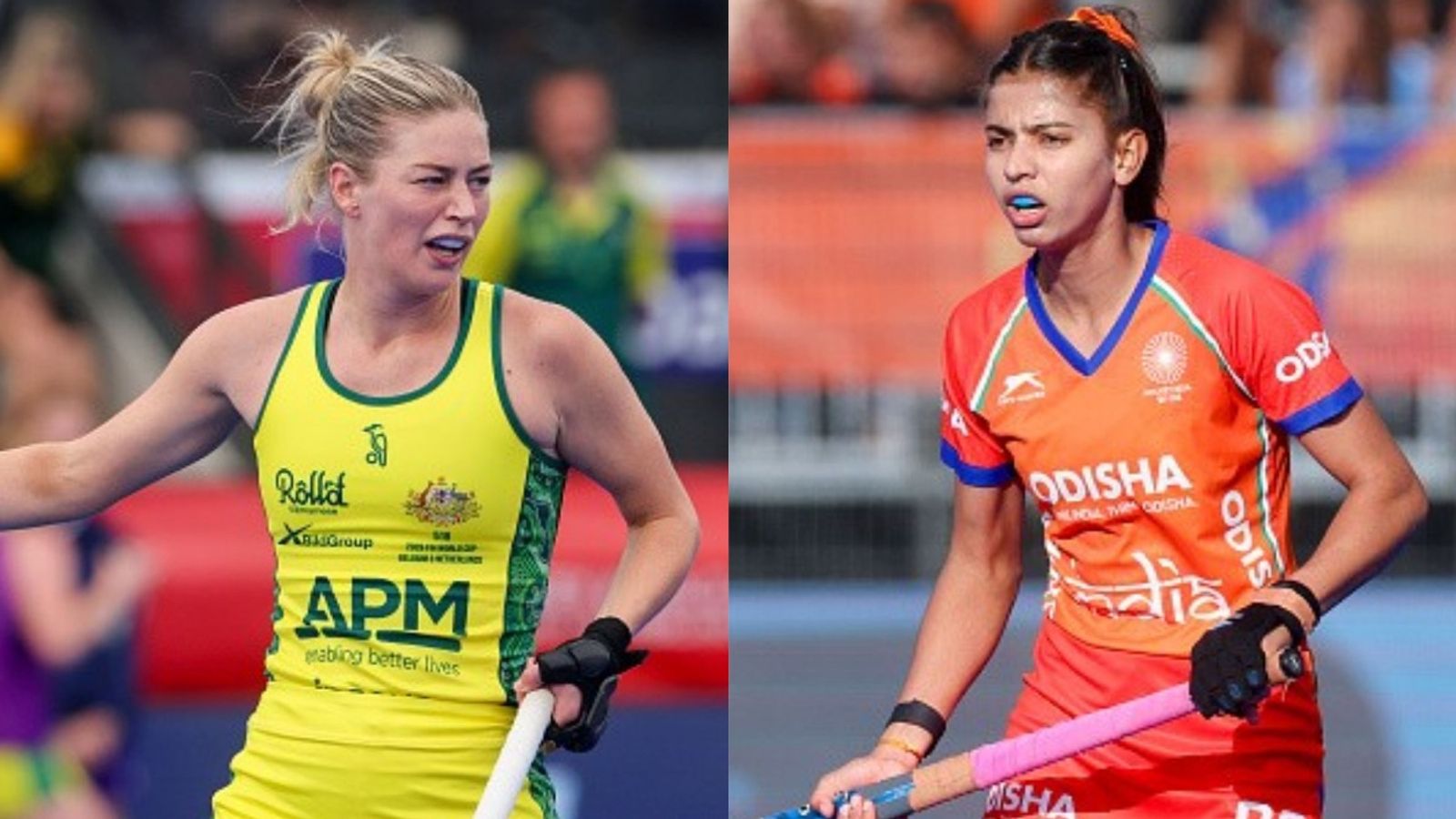 Hockey World Cup: India's Women's Team faces Australia in a must-win clash; when & where to watch? Australia and India women's hockey team in the frame (Images via Getty)