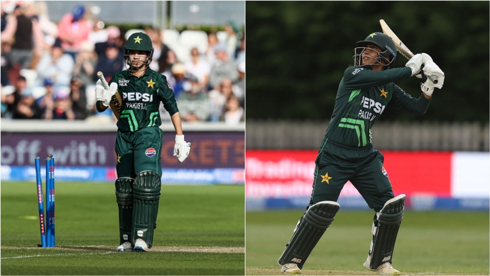Pakistan make last-minute change to T20 Asia Cup squad, name replacement for injured wicketkeeper Pakistan's Najiha Alvi and Sadaf Shamas in action