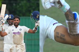 IND vs SL: Dhruv Jurel scores historic century at No.7, flaunts 'jai jawan, jai kisan' tattoo SportsTak