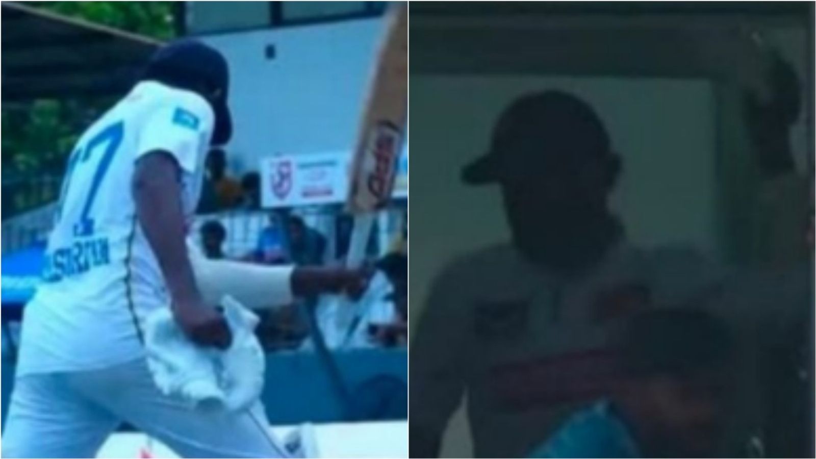 Sri Lanka's nighwatchman batter furious at umpire's decision, hits boundary cushion, throws gloves in dressing room Sri Lanka's Prabath Jayasuriya expresses frustration over umpire's decision on Day 2 of the second Test against India in Colombo.