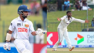 IND vs SL 2nd Test: Sonal Dinusha fights back as Manav Suthar strikes, Sri Lanka slump to 265/8 Sonal Dinusha and Manav Suthar in this frame. (Getty)
