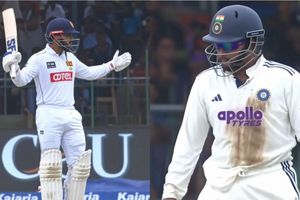 WATCH: Sarfaraz Khan sledges Dhananjaya de Silva, Manav Suthar strikes moments later SportsTak