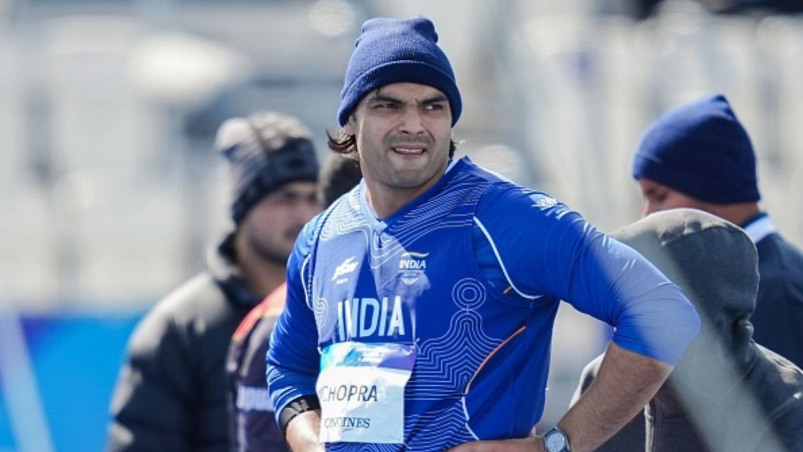 Watch: Heartbreaking video of Neeraj Chopra in a wheelchair after injury ends his season Neeraj Chopra in the frame (Image via Getty)